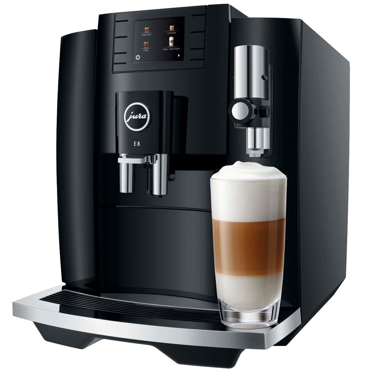 Кофемашина Jura E8 (EB) 15355 Piano Black - FourKey.ru