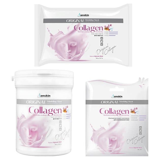 Альгинатная маска с коллагеном и гиалуроновой кислотой Anskin Collagen Modeling Mask