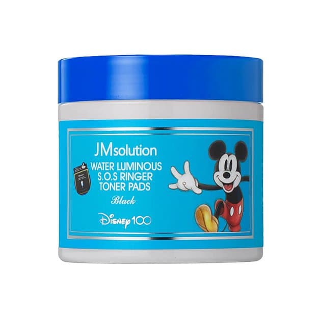 Увлажняющие тонер-пэды с BHA-кислотой JMsolution Water Glow SOS Ringer Toner Pads Black