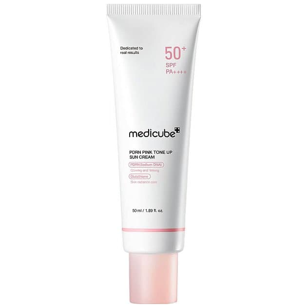 Тонирующий солнцезащитный крем с ПДРН medicube PDRN Pink Tone Up Sun Cream SPF50+ PA++++