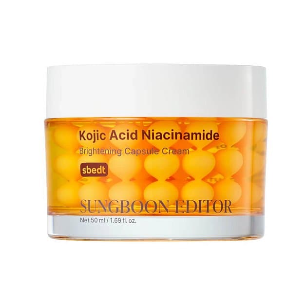 Осветляющий капсульный крем Sungboon Editor Kojic Acid Niacinamide Brightening Capsule Cream