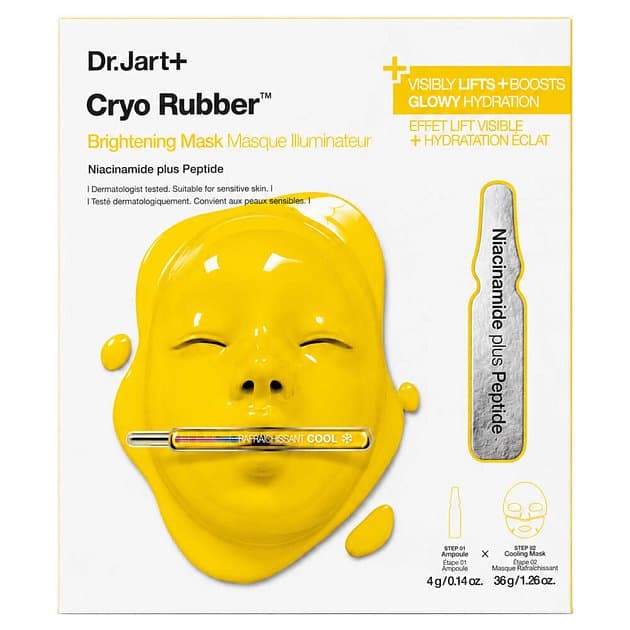 Гидрогелевая осветляющая маска Dr.Jart+ Cryo Rubber™ Brightening Mask Niacinamide Plus Peptide