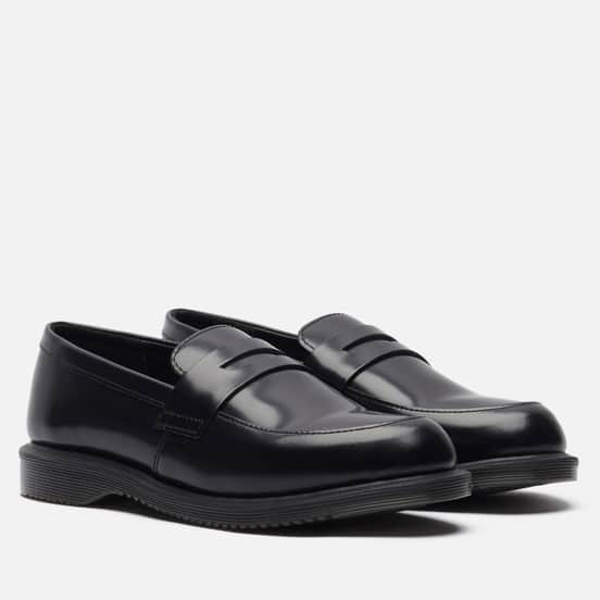 Женские ботинки лоферы Dr. Martens Temara Polished Smooth Black