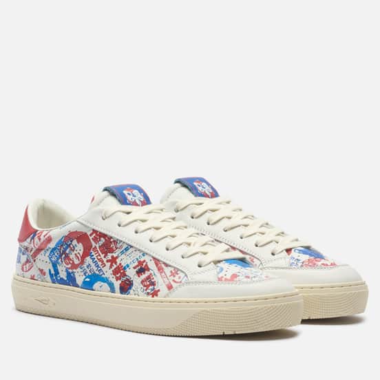 Кроссовки Enterprise Japan Jupiter Rocket 3 Calf Leather/Print White/Red/Blue