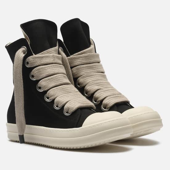 Мужские кроссовки Rick Owens DRKSHDW Tower Denim Jumbolace Black/Milk/Milk