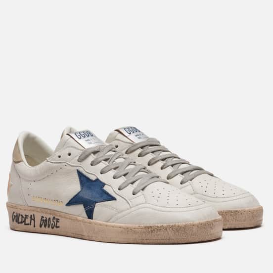Мужские кроссовки Golden Goose Ball Star Suede Star White/Blue/Ice