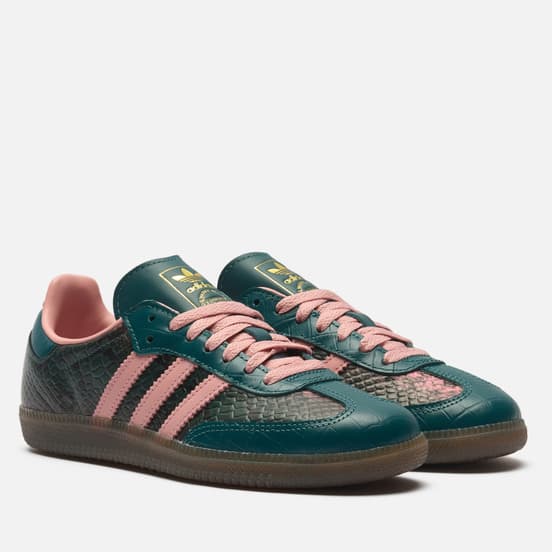 Женские кроссовки adidas Originals Samba OG Rich Green/Wonder Mauve/Gold Metallic
