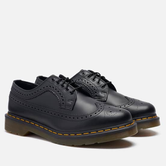Мужские ботинки Dr. Martens 3989 Yellow Stitch Smooth Black