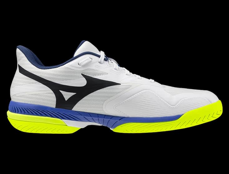 Кроссовки мужские Mizuno Wave Exceed Court (Белый/Ослепительно-Синий/Молния)