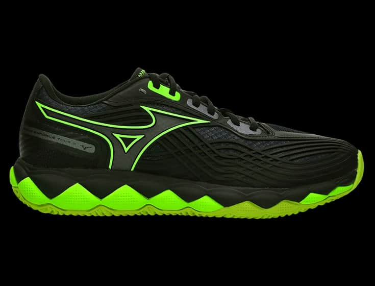 Кроссовки мужские Mizuno Wave Enforce Tour 2 (Черный/Зеленая Листва/Светящееся Яблоко)