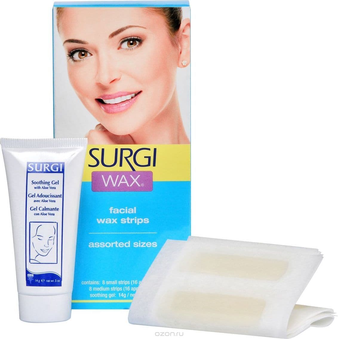 Surgi Assorted Honey Faial Wax Strips Набо(полоски восковые для удаления волос на лице)