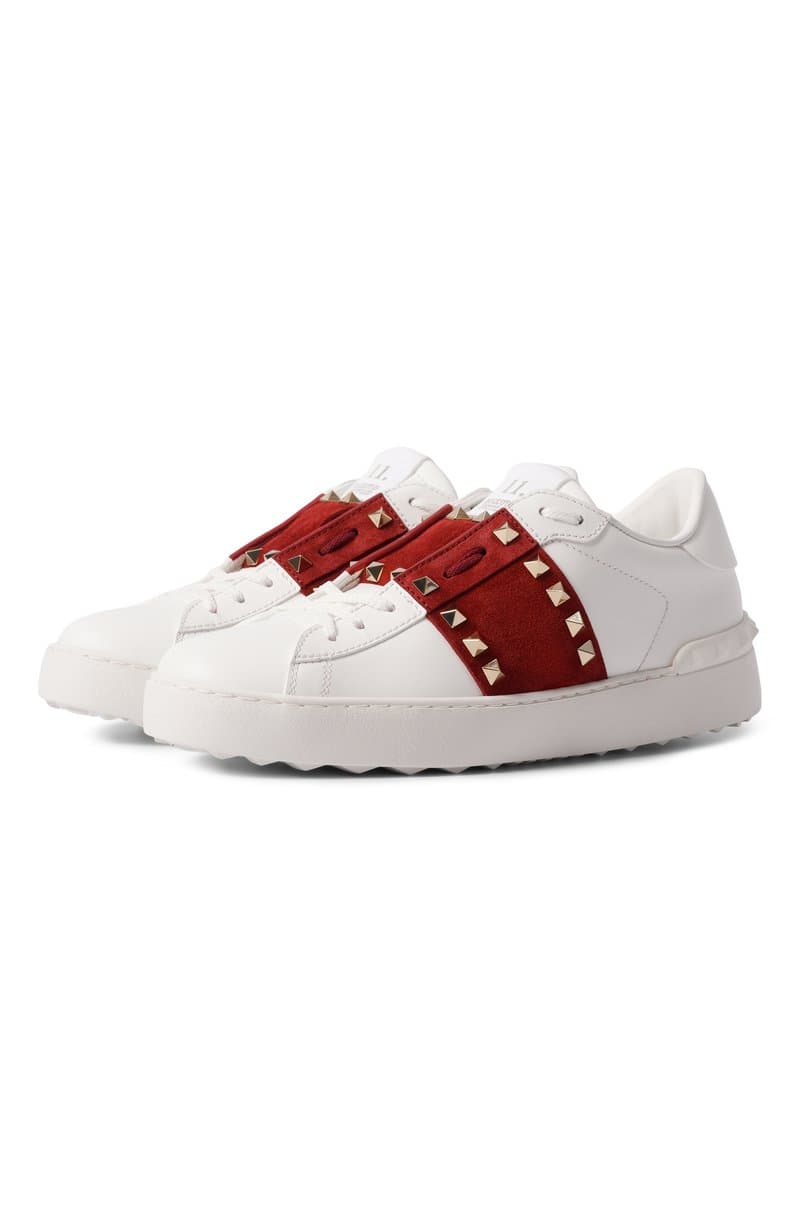 Кожаные кеды Rockstud Untitled