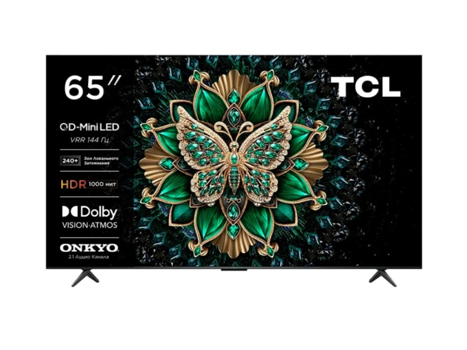4K (Ultra HD) Smart телевизор TCL 65C6K 65″, 165 см, MiniLED, Google TV, HDMI 2.1, 144 Гц