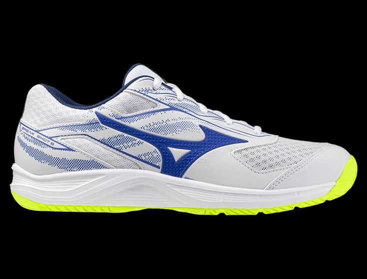 Кроссовки мужские Mizuno Breakshot 5 (Белый/Ослепительно-Синий/Молния)