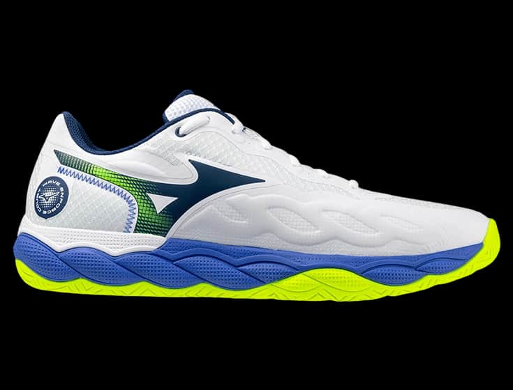 Кроссовки мужские Mizuno Wave Enforce Court AC (Белый/Ослепительно-Синий/Молния)