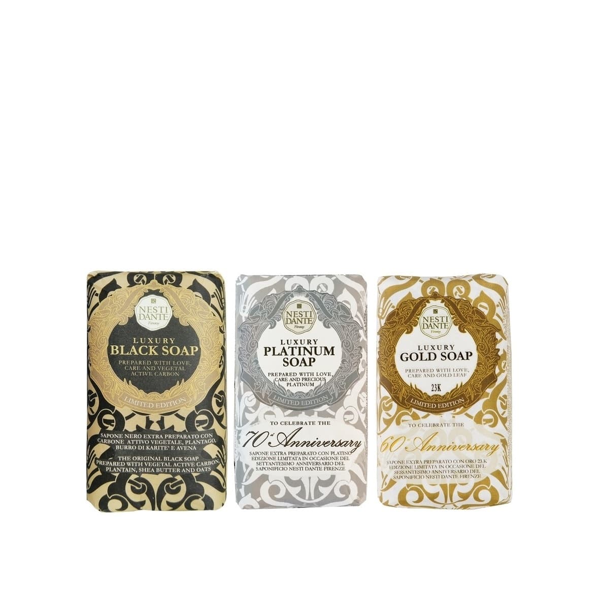 Набор мыла: Luxury Gold & Platinum & Black 3х