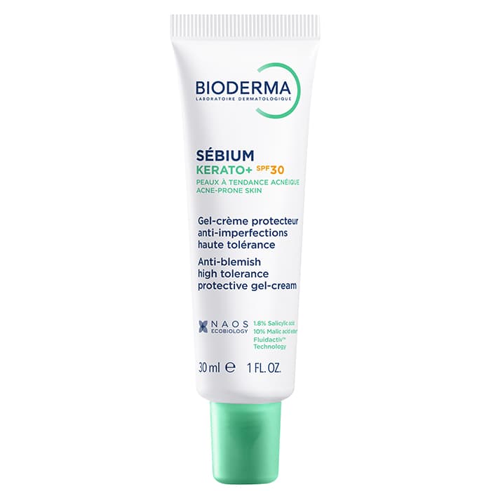 Bioderma Sebium Kerato+ Биодерма Себиум Керато+ SPF30 солнцезащитный гель-крем против несовершенств