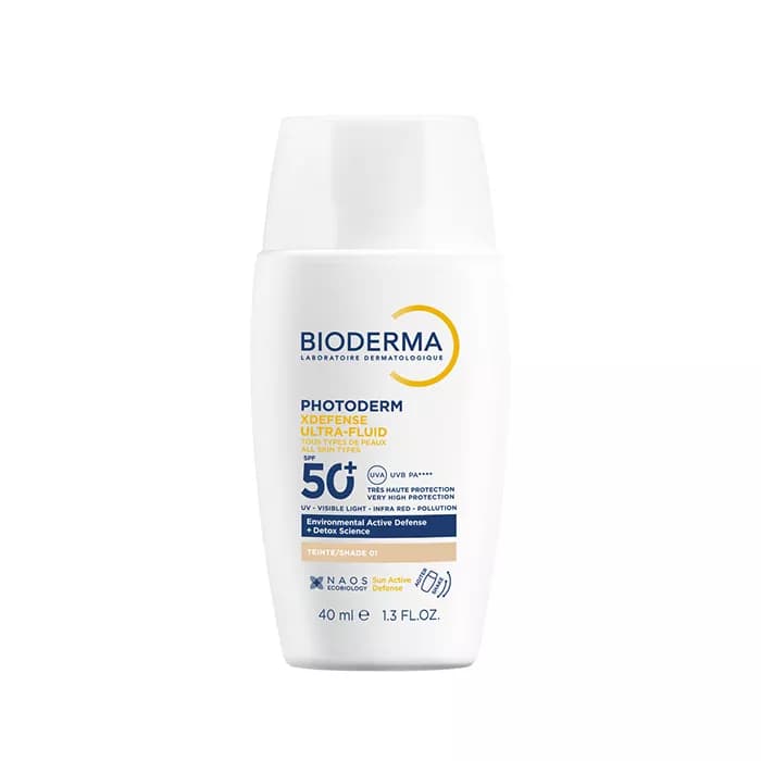 Биодерма Фотодерм Xdefense SPF50+ Солнцезащитный флюид, оттенок очень светлый