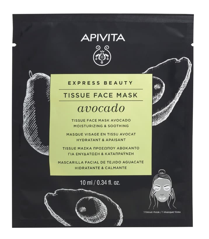 Апивита Маска тканевая для лица с Авокадо, (Apivita, Express Beauty