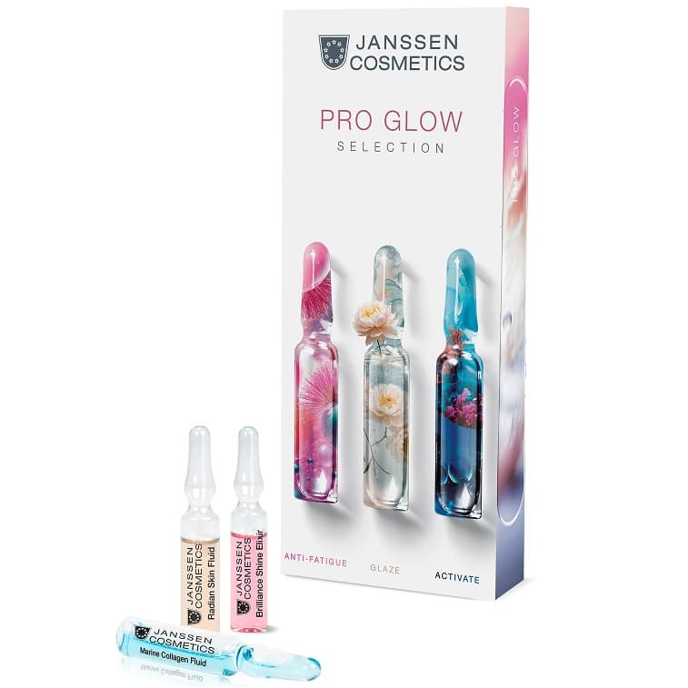 Янсен Косметикс Интенсивный курс ампул «Сияющая кожа» Pro Glow, 7 ампул х (Janssen Cosmetics, Ампульные концентраты)