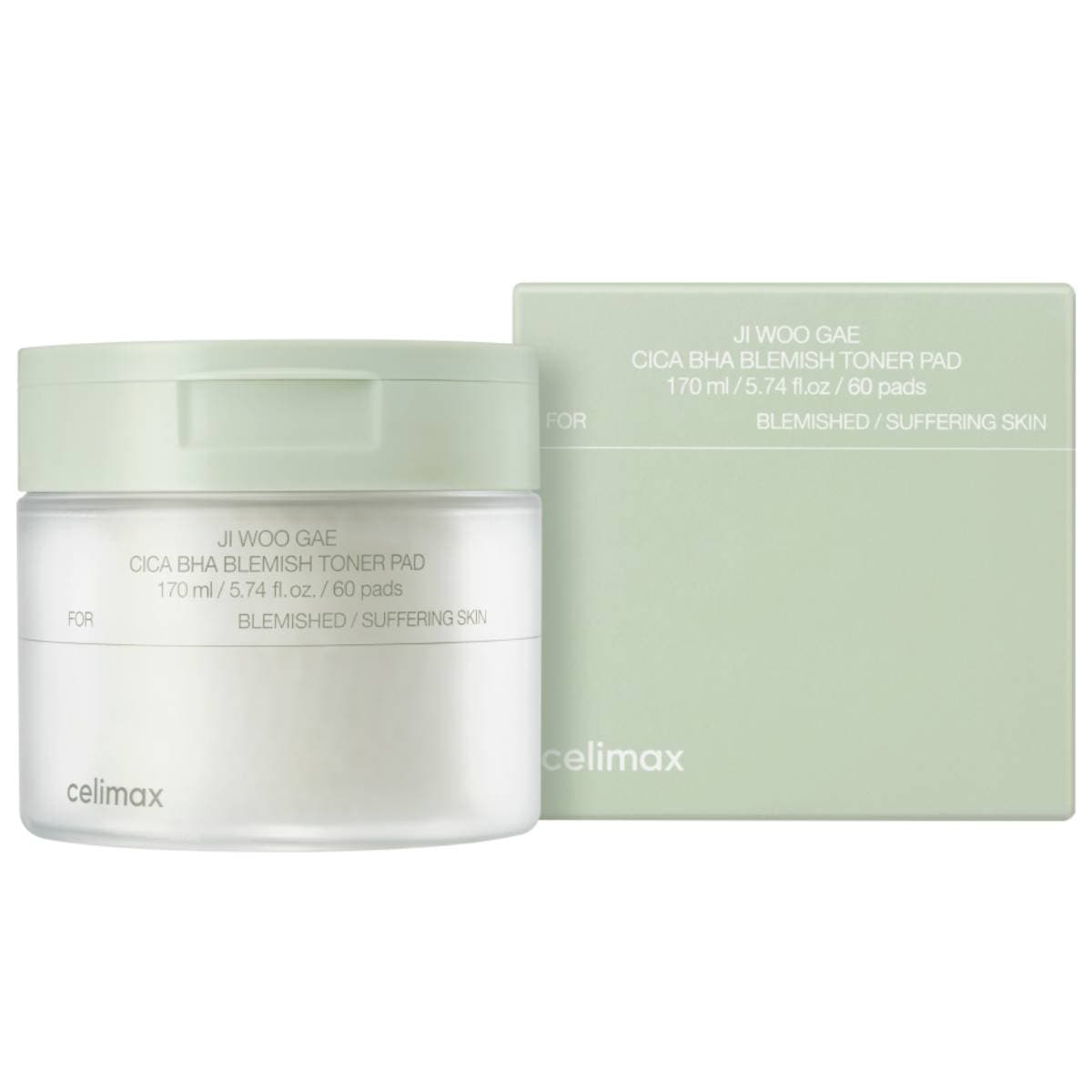 Селимакс Успокаивающие тонер-пэды для проблемной кожи лица Cica BHA Blemish Toner Pad, (Celimax, Ji Woo Gae