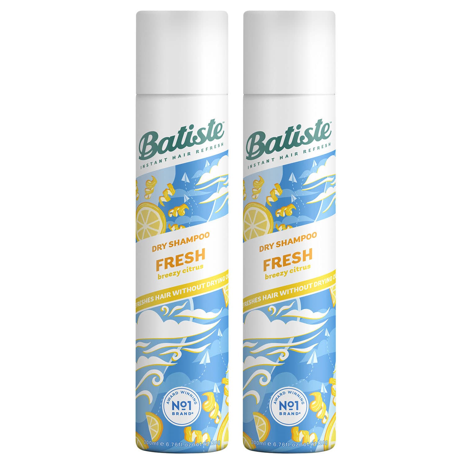 Батист Сухой шампунь для волос Fresh с ароматом свежести, 2 х (Batiste, Fragrance